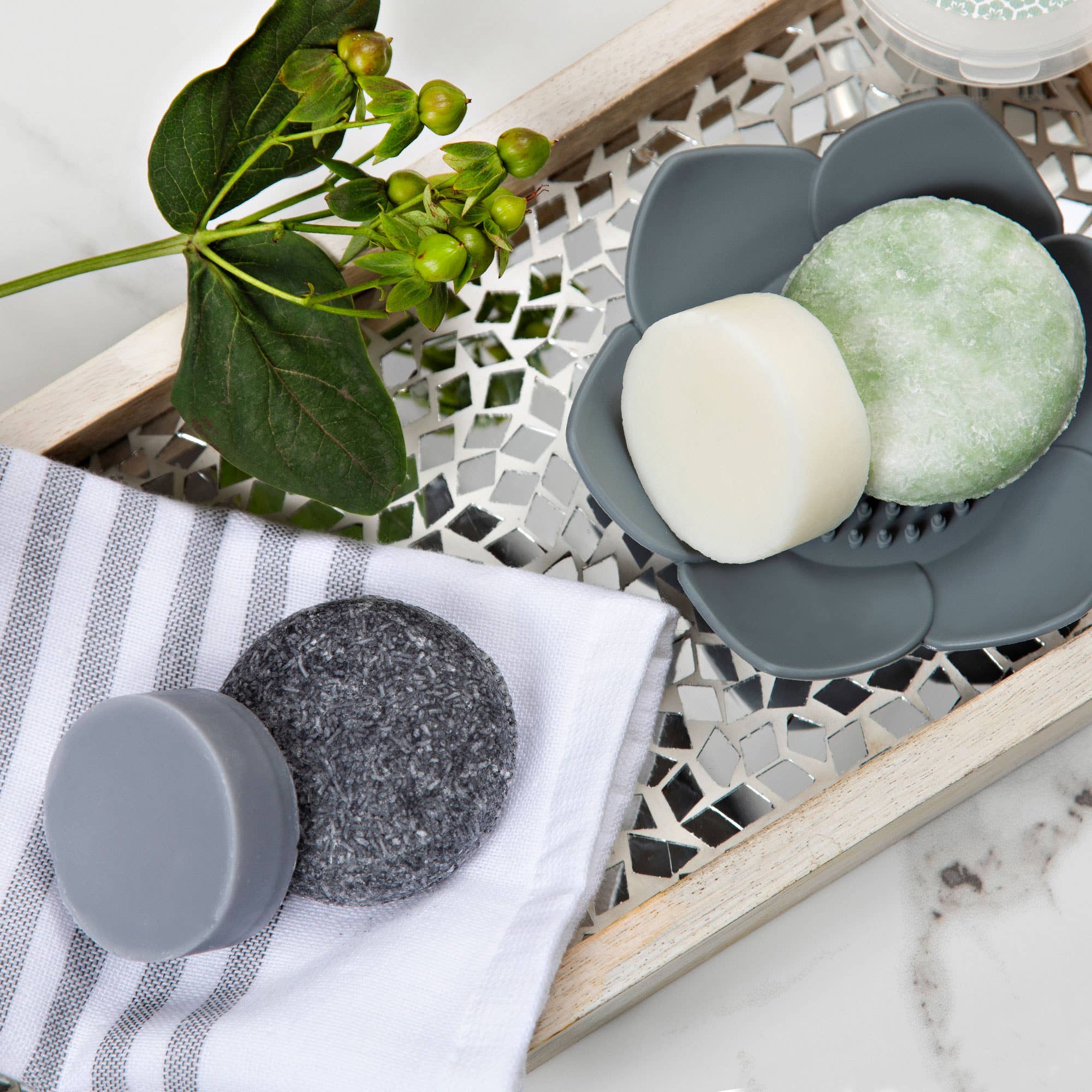 Naples Soap Company | Clean Beauty, Natural Bath & Body - Wholesale Shampoo Puck/Solid Shampoo - Stimulating Scalp Shampoo Bar – Peppermint & Tea Tree5