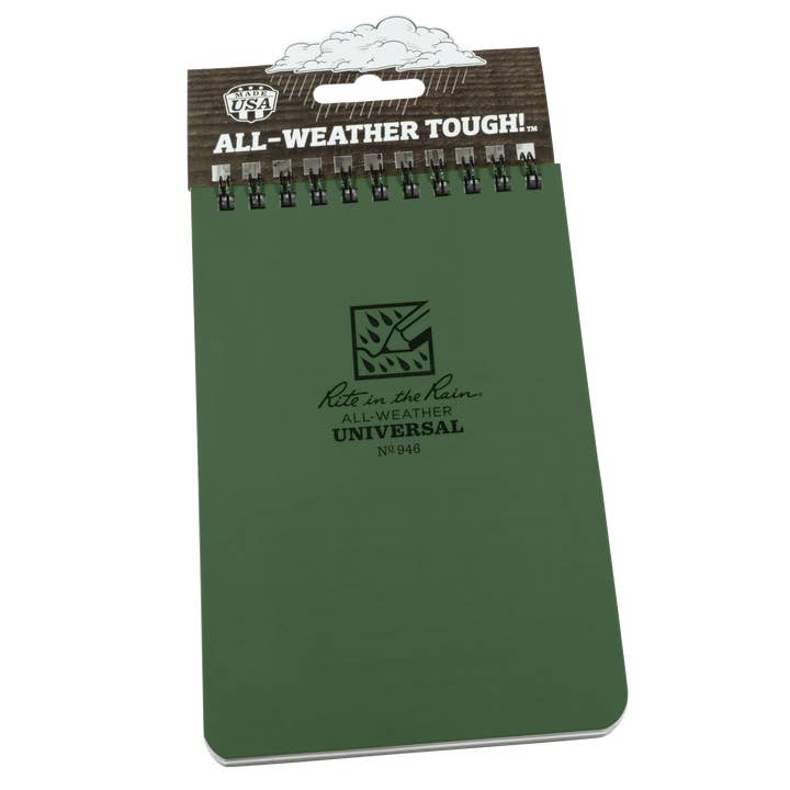 Rite in the Rain - Wholesale Notebook - Rite in the Rain 4" x 6" Green Top-Spiral Notebook7