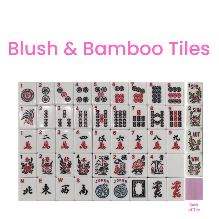 Mahjong Studios – Blush & Bamboo American Mahjong Tile Set (166 Tiles) for wholesale by Mahjong Studios