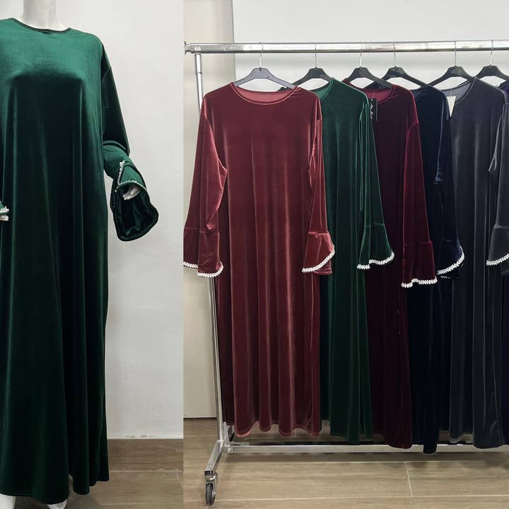 Velvet kandora for wholesale by Hecho a mano