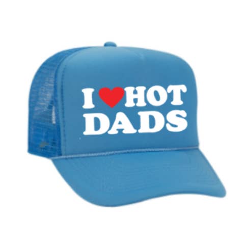 I love hot dad fathers day vacation Summer Trucker Hat for wholesale by The Candy Collections