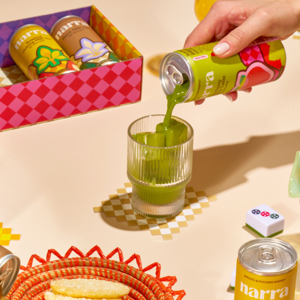 Narra - Wholesale Iced Coffee/Cold Brew - Strawberry Matcha Latte (Oat Milk Latte) | 12pk1