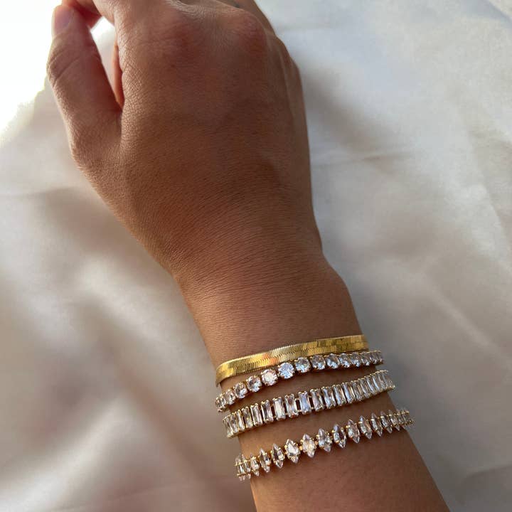 Starlite By J - Wholesale Tennis Bracelet - Square Tennis Bracelet1