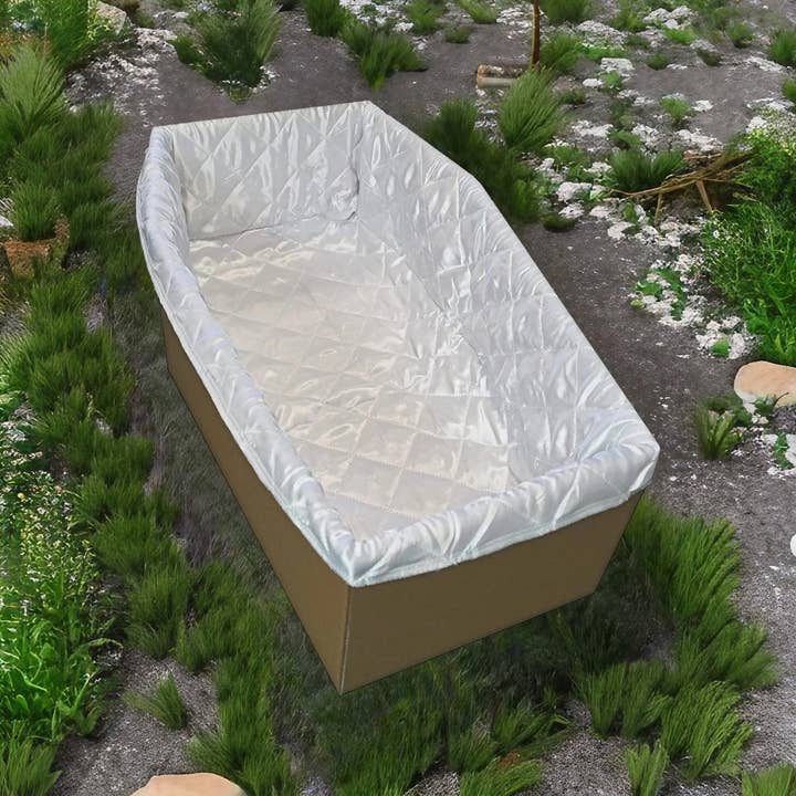 petbye - Vendita all'ingrosso Urne/Scatole dei ricordi per animali domestici - Bara per animali in cartone con rivestimento interno in raso 100 cm (Taglia 3XL)