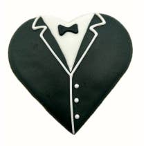 Brudgumsmokinghjärta för wholesale av The Frosted Baker