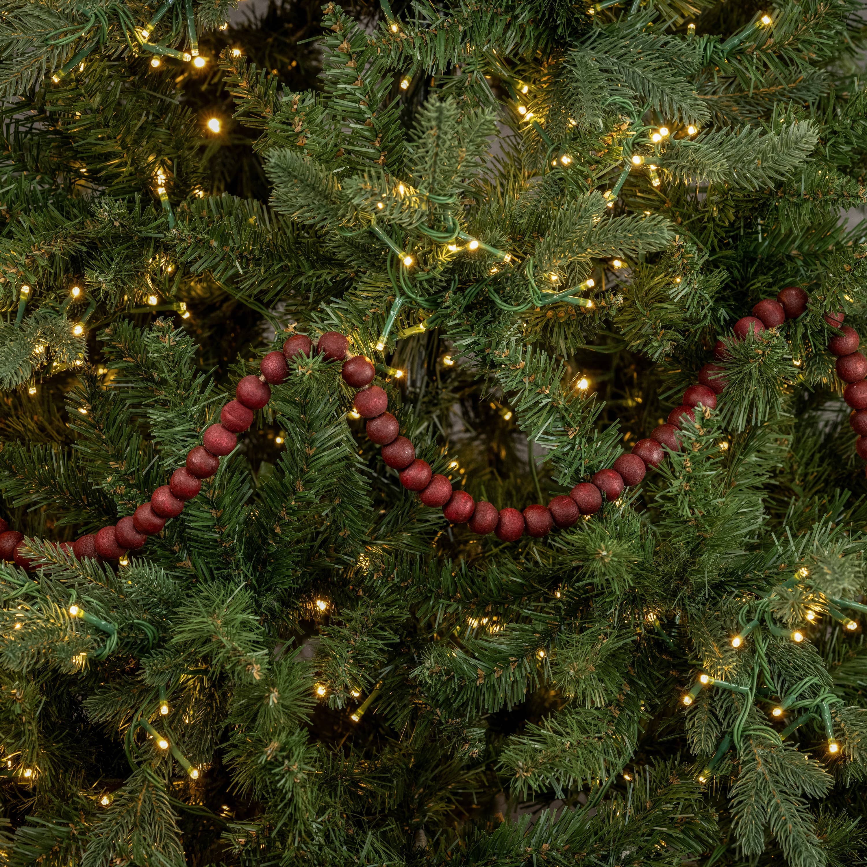Ragon House - Wholesale Bunting/Garland - 9' SMALL ROUND BURGUNDY WOOD BEAD GARLAND1