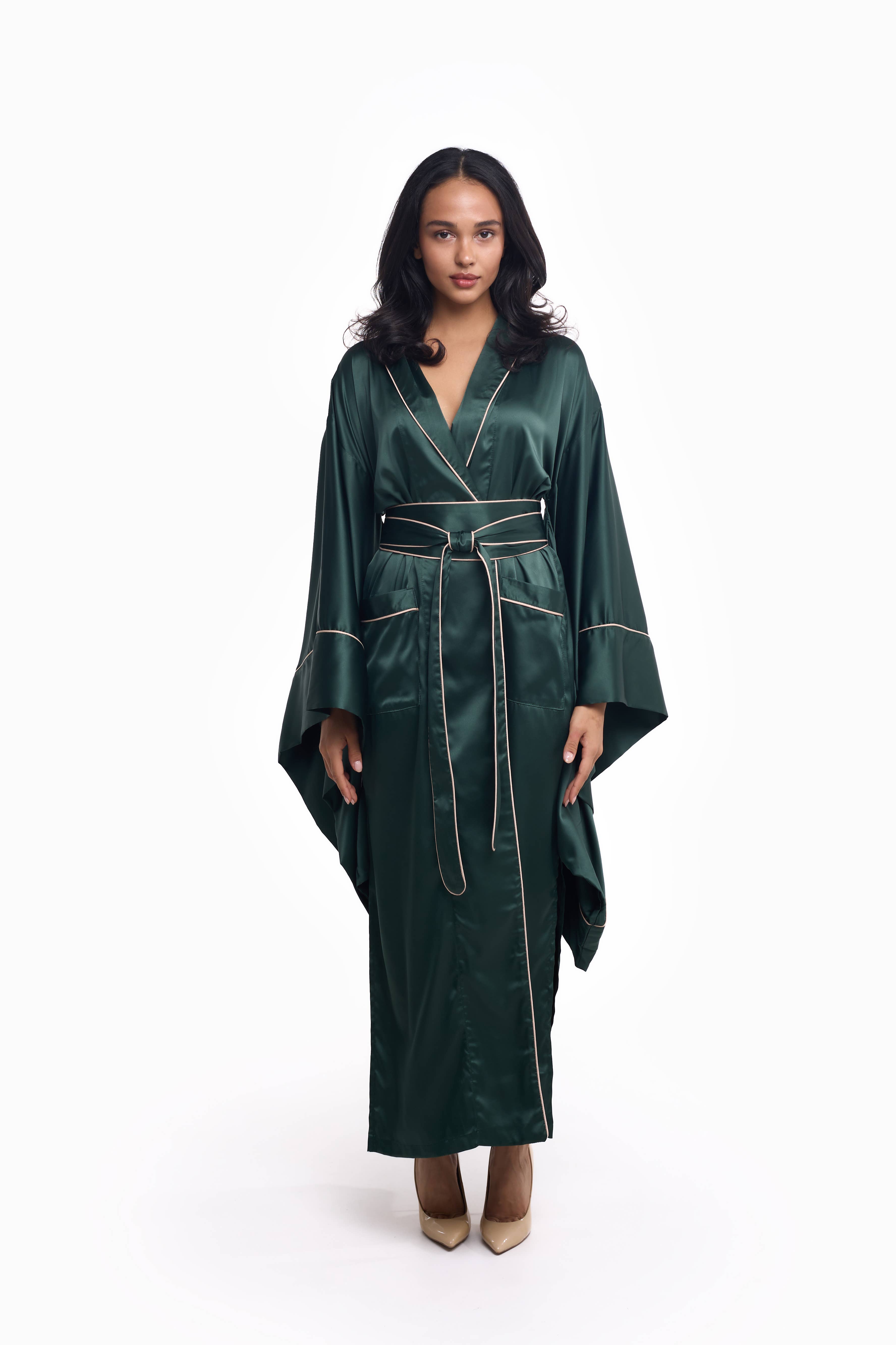 IDENTITY LINGERIE - Wholesale Robe - Women's - 100% Silk Kimono, Silk Dressing Gown, 19 Momme Silk Robe2