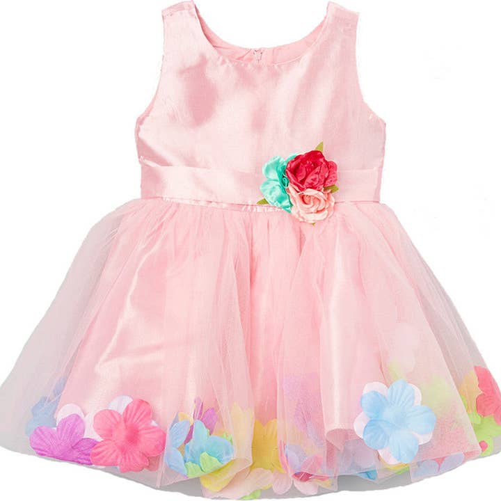 Robe en soie rose pétale pour la vente par Wenchoice
