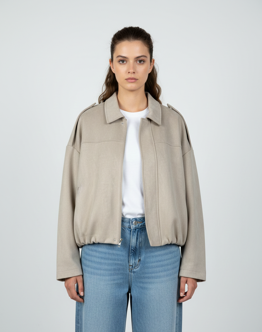 KZELL PARIS - Vente Veste – femme - BLOUSON EFFET DAIM5