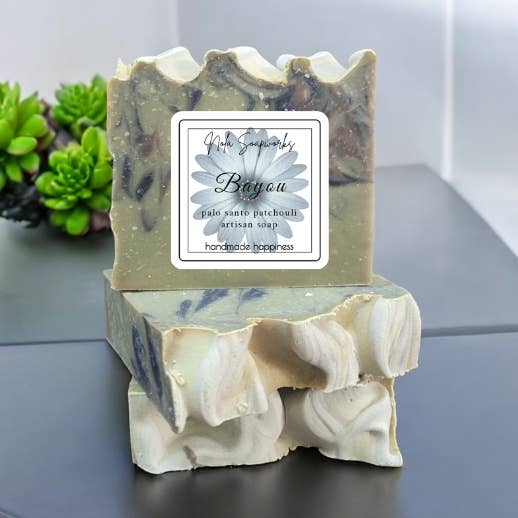 Bayou Bliss Artisan Soap - Palo Santo Patchouli for wholesale by Essentially NOLA Soap Works