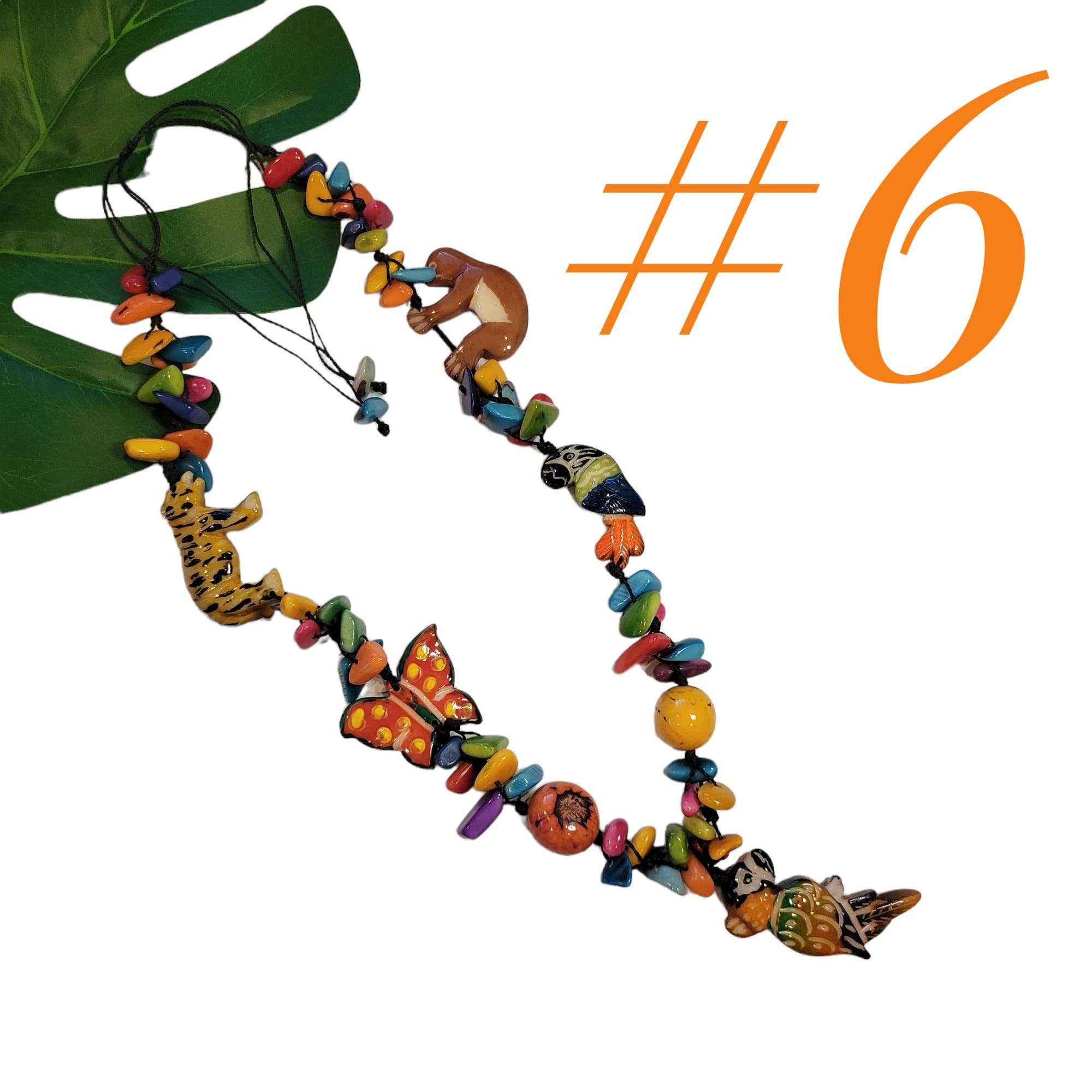 Organic jewelry by Allie – Colar pingente/pendente por atacado – Colar fauna e papagaios de selva da floresta tropical11