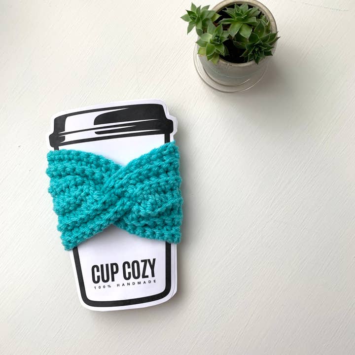 Crochet Happens - Wholesale Drink Huggers & Koozies - Twisted Coffee Cozies - Set of 5 - Made to Order8