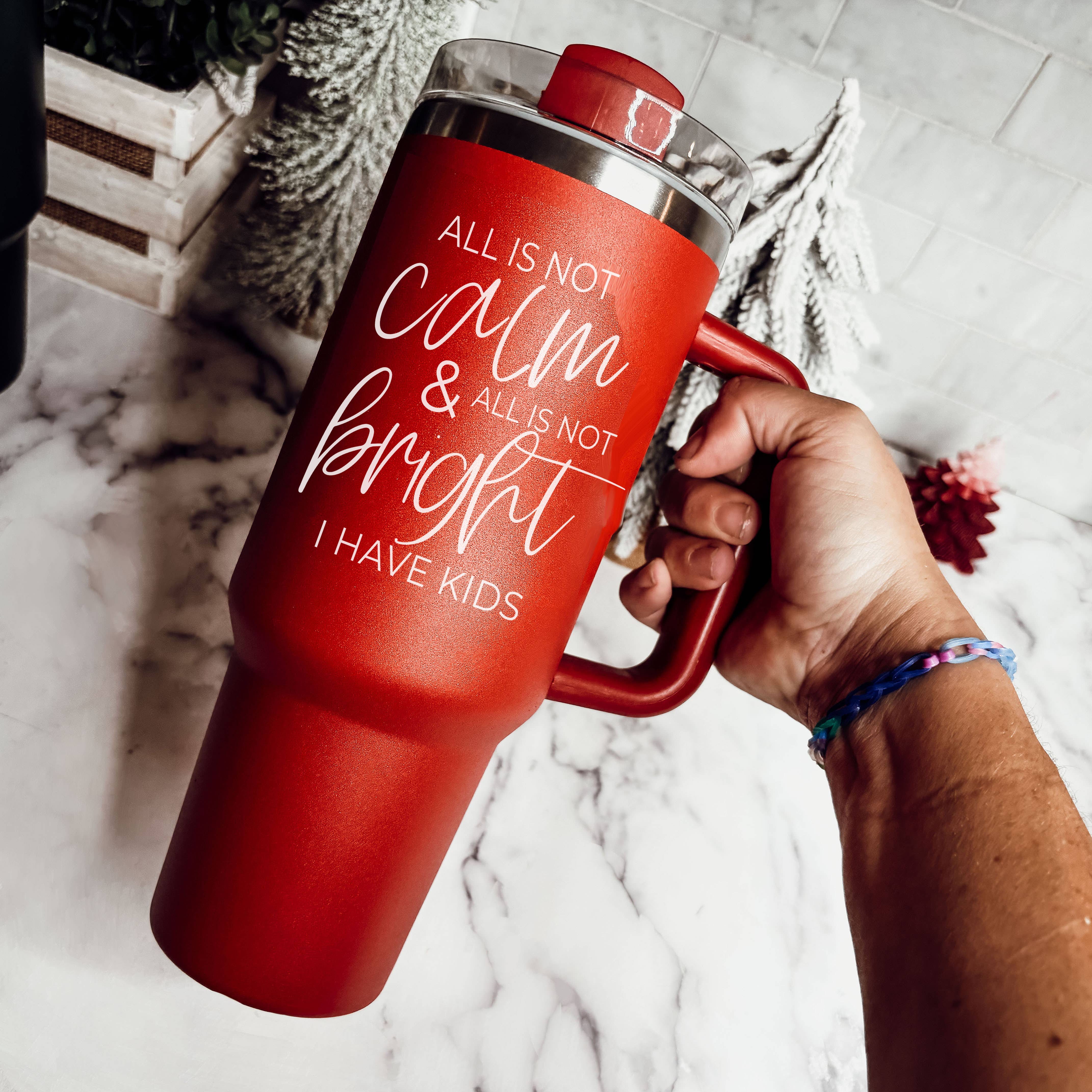 Gia Roma - Wholesale Insulated Mug/Tumbler - Funny Christmas Coffee Mugs, Red Holiday Tumblers With Straw38