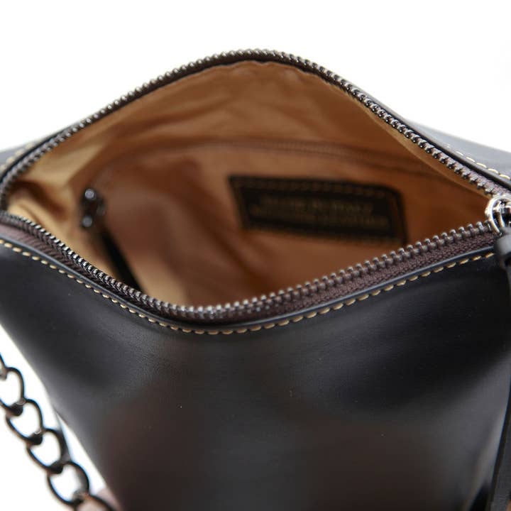 Black Boss Babe Leather Bucket Bag for wholesale on Faire2