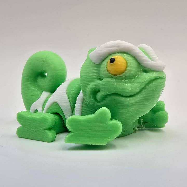 Chibi Kameleont Flexi Figur – Mini Reptilsamlarobjekt för wholesale av Sumptuous Scull Styles LLC