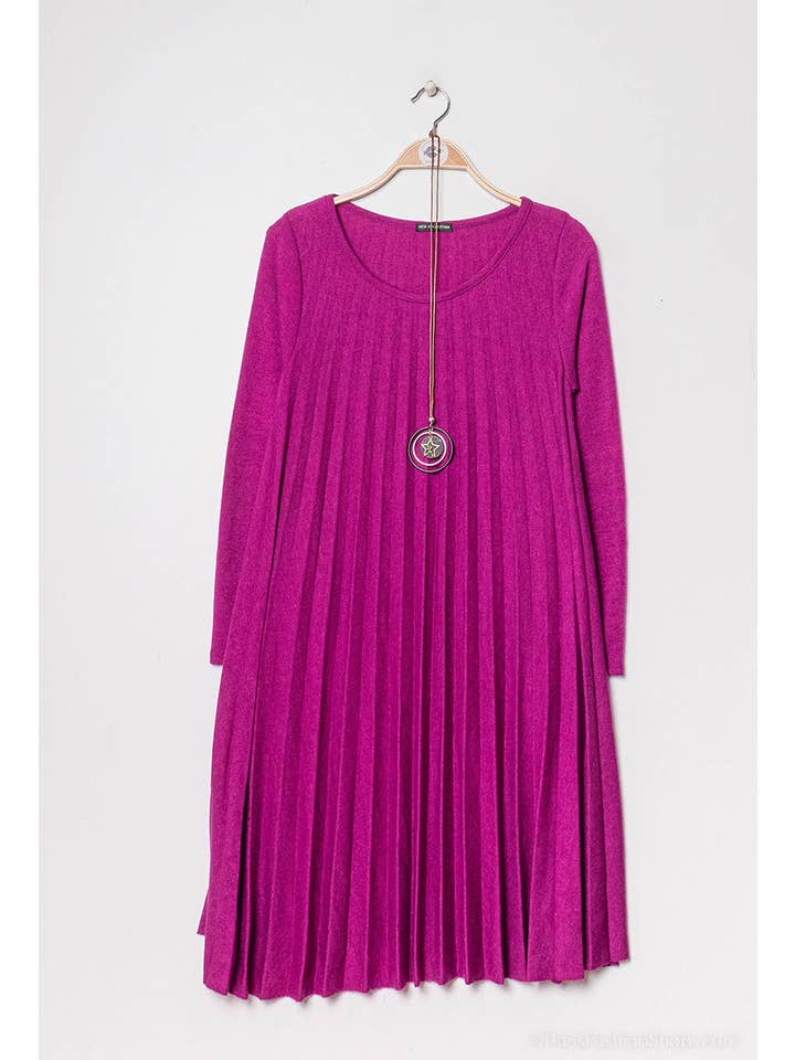 P&R STAR – Großhandel Kleid – Damen – Plissiertes Strickkleid8