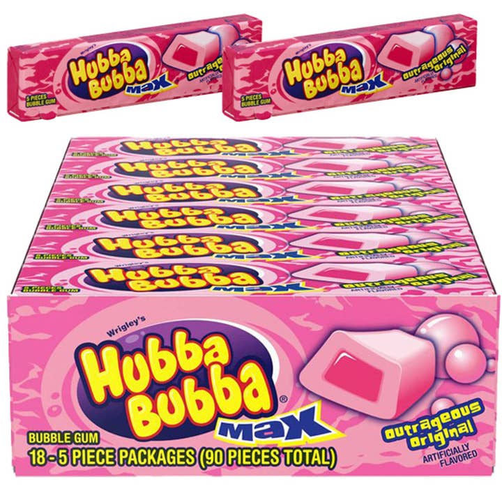 Sugar Bear Candy – wholesale Chewing gum – Hubba Bubba Max Gum Original 18 ct.