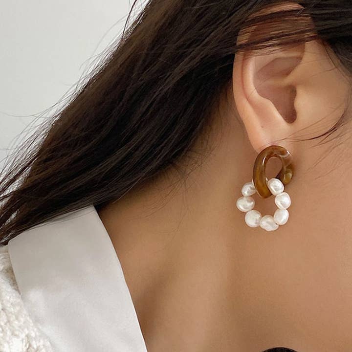 boucles d'oreilles en perles, boucles d'oreilles vintage pour la vente par FanakoStudioNYC