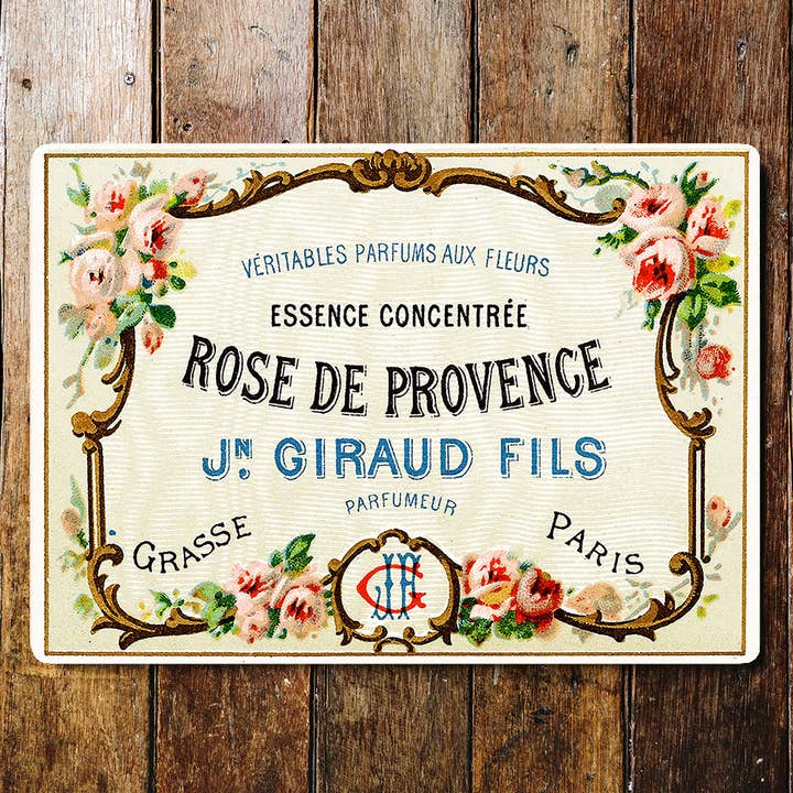 The British Metal Signs Company - Wholesale Sign - Rose De Provence Flowers - Metal Wall Sign