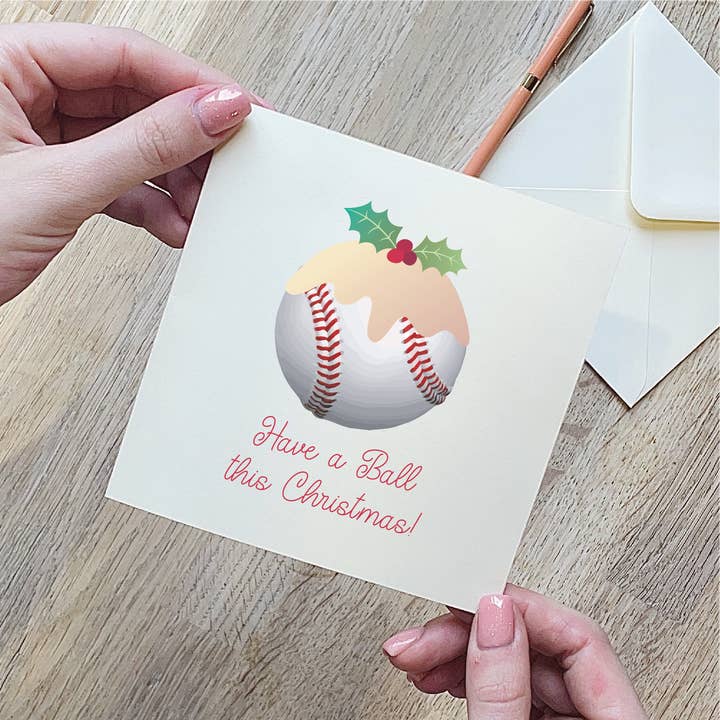 Baseball Christmas Card for wholesale by Alphabet Studios