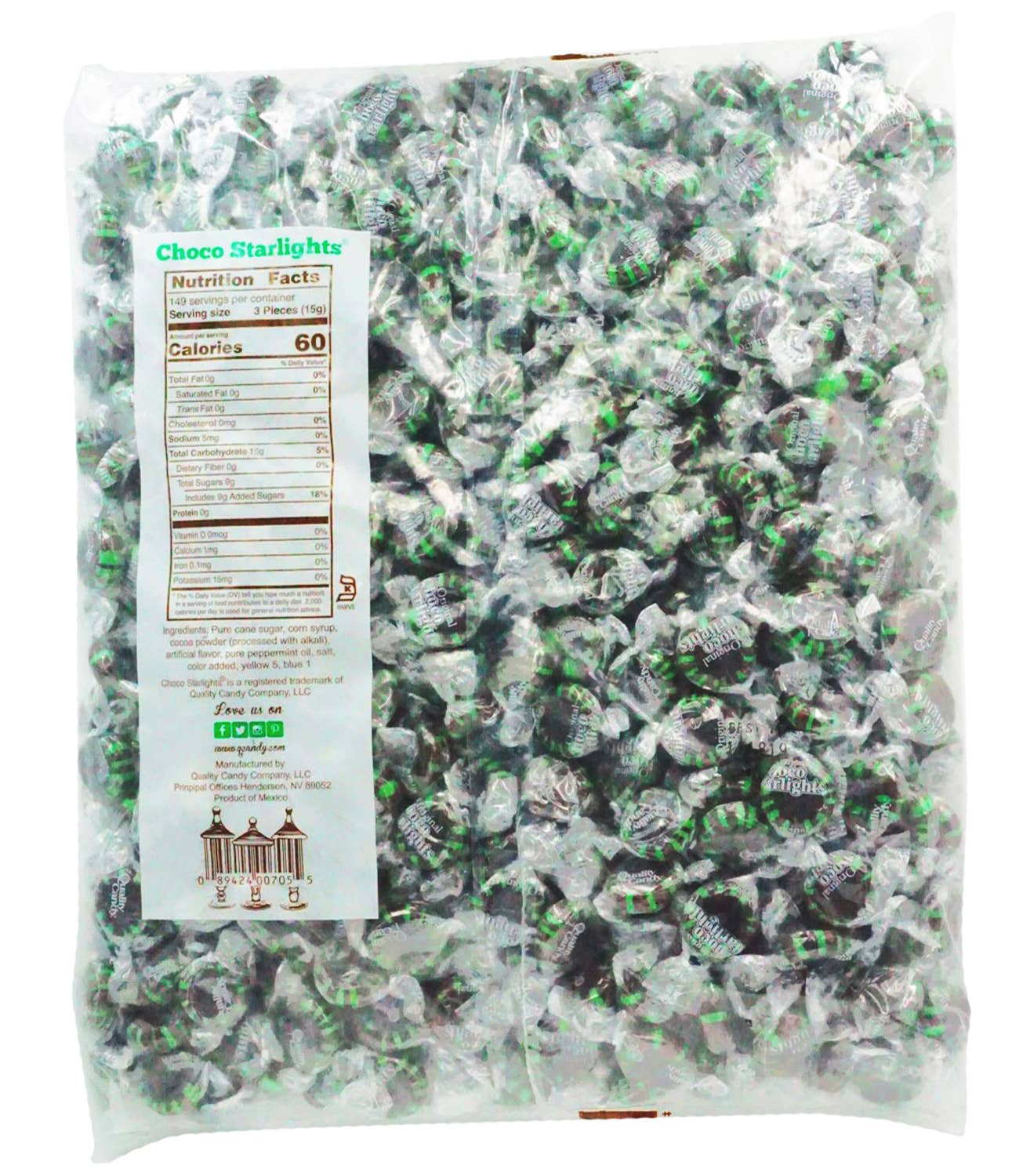 Quality Candy Company – wholesale Boiled sweets – Quality Candy Starlight Choco - Mints Hard Candy 5lb Bulk 1