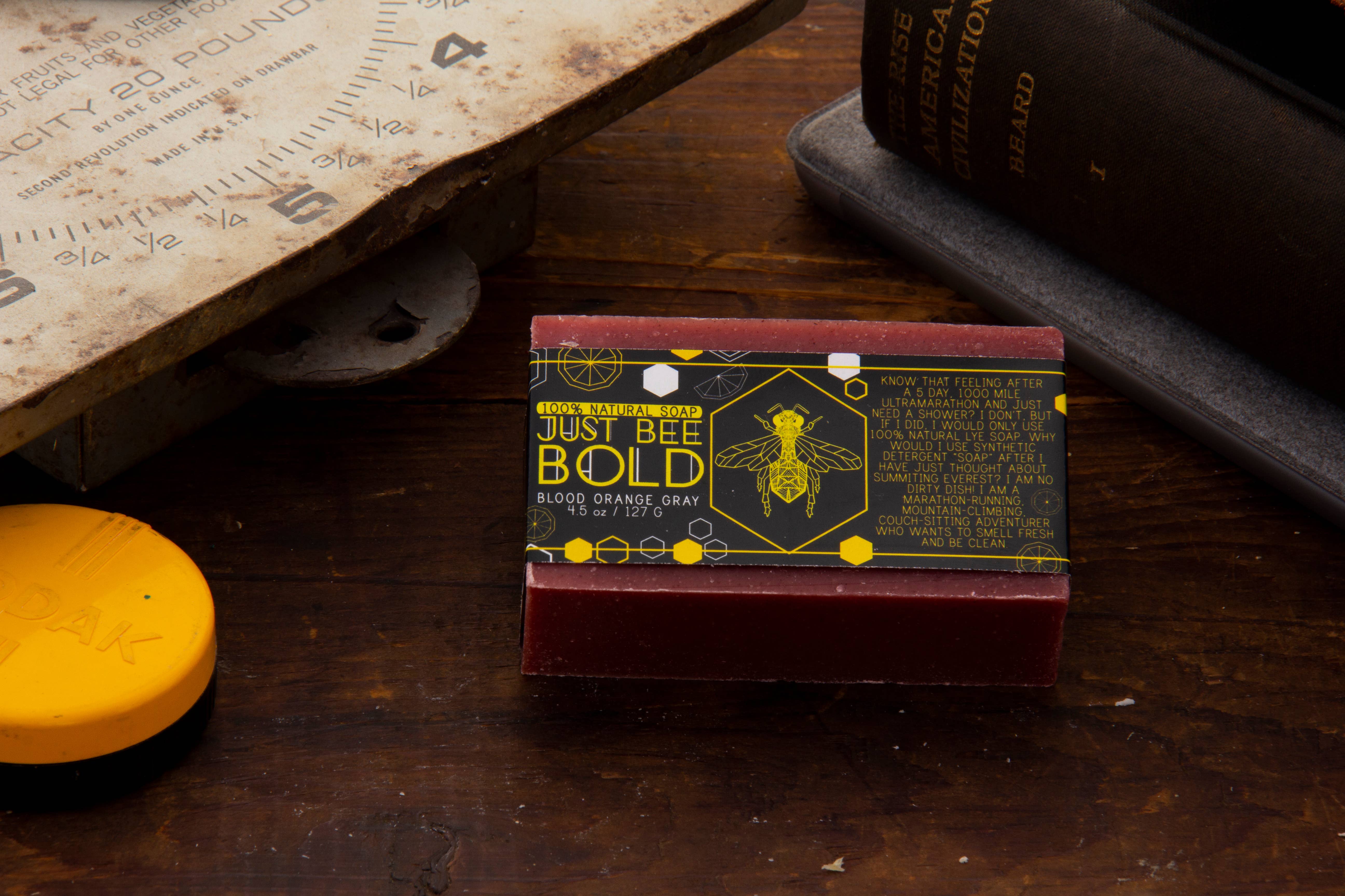 Just Bee – Engroshandel Sæbestykke – Bare Bee Fed Blod Orange Grå Sæbe1