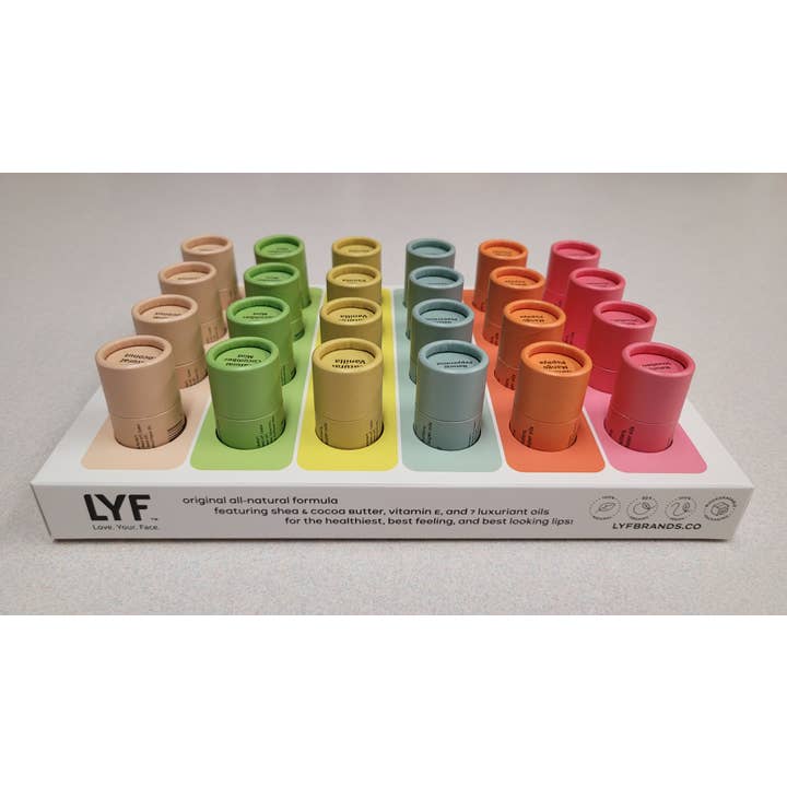 LYF BRANDS - Wholesale Lip Balm - LYF Balm - Lux Natural Lip Balm - 24-units (colors stand)9
