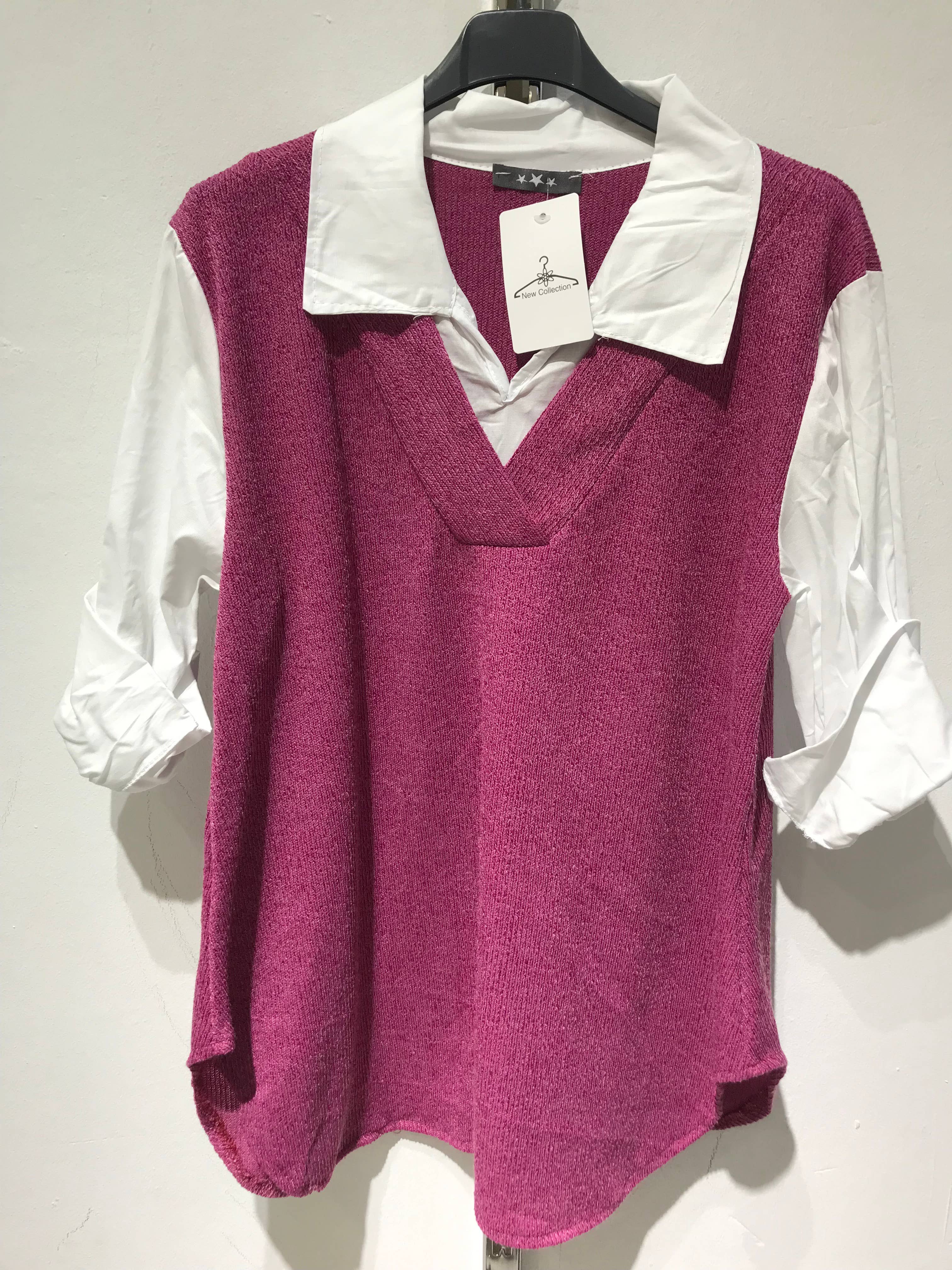 Only Yuan - Wholesale Blouse - Women's - ref13218 blouse with shirt collar3