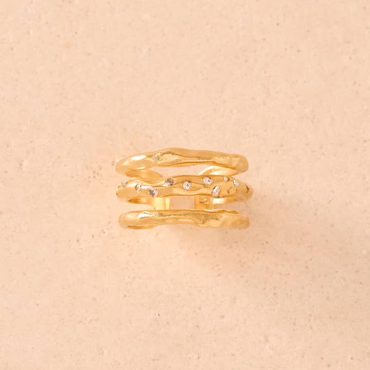 Agapée Jewelry - Wholesale Cocktail/Statement Ring - Iris Ring | Jewelry Gold Gift Waterproof
