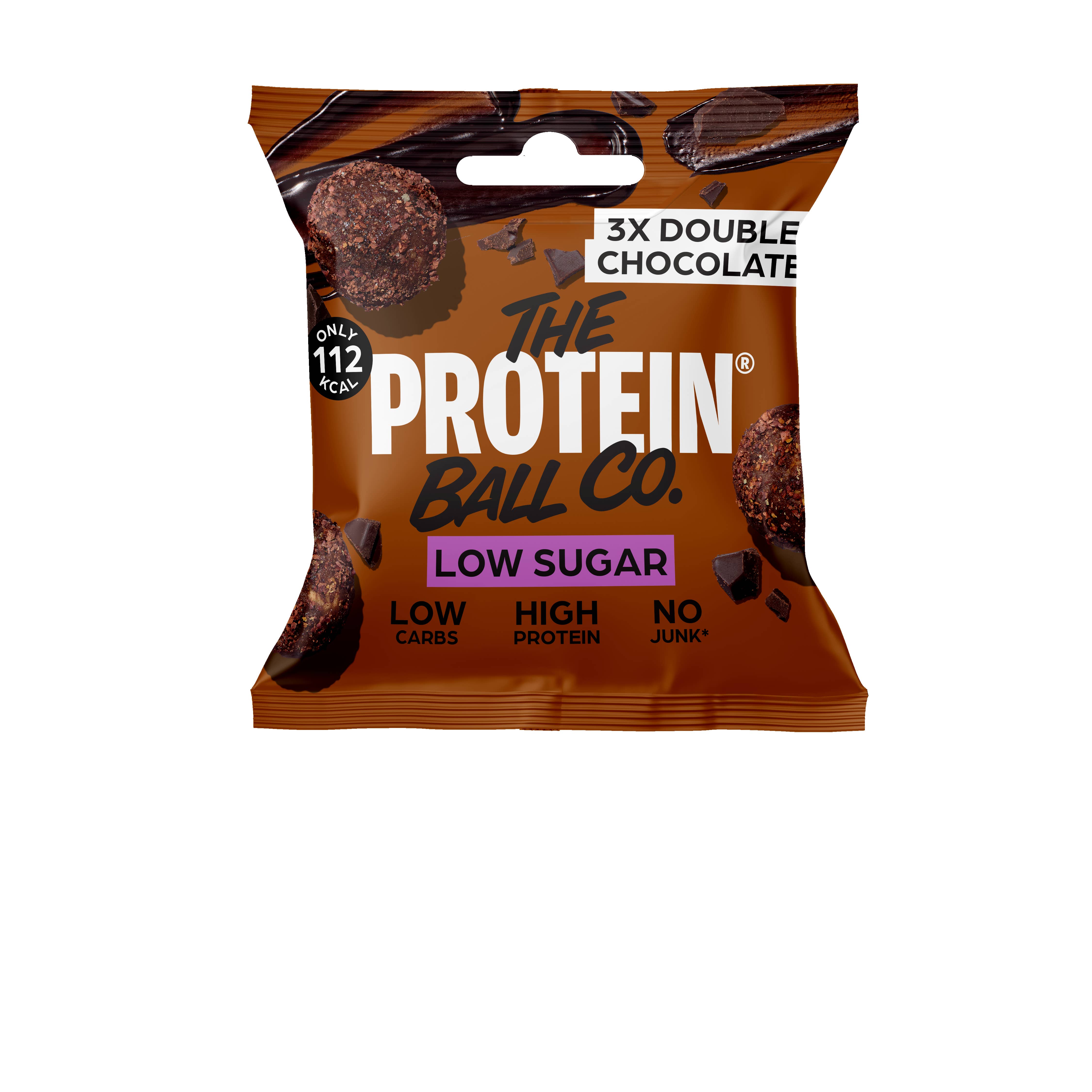 The Protein Ball Co - Wholesale Snack Bar - DOUBLE CHOCOLATE - Low Sugar - Keto Ball Snack 20 x 25g