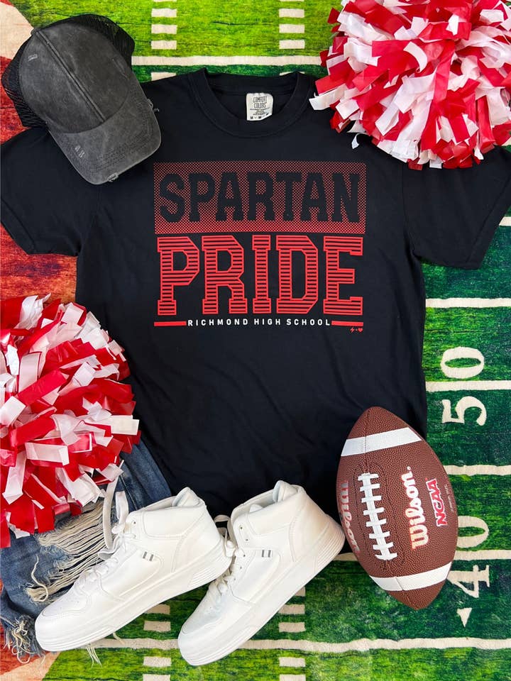 Hustle+Heart - Wholesale T-Shirt (Graphic) - Women's - Halftone Team Custom Spirit Tee (SPIRIT1083-DTF-TEE)1