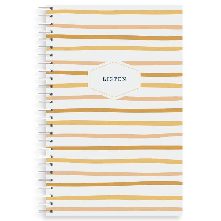Muscadine Press - Wholesale Notebook - Sermon Notebook, Sunset Stripe