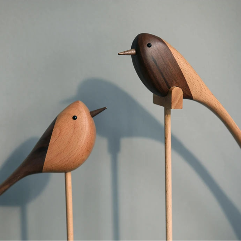 Kiyo Home - Wholesale Decorative Tabletop Object - Wooden Birds (Set of 2)8