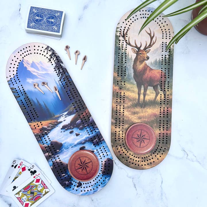 Plateaux de cribbage personnalisés avec faune - Toute œuvre d'art pour la vente par Cast & Carve