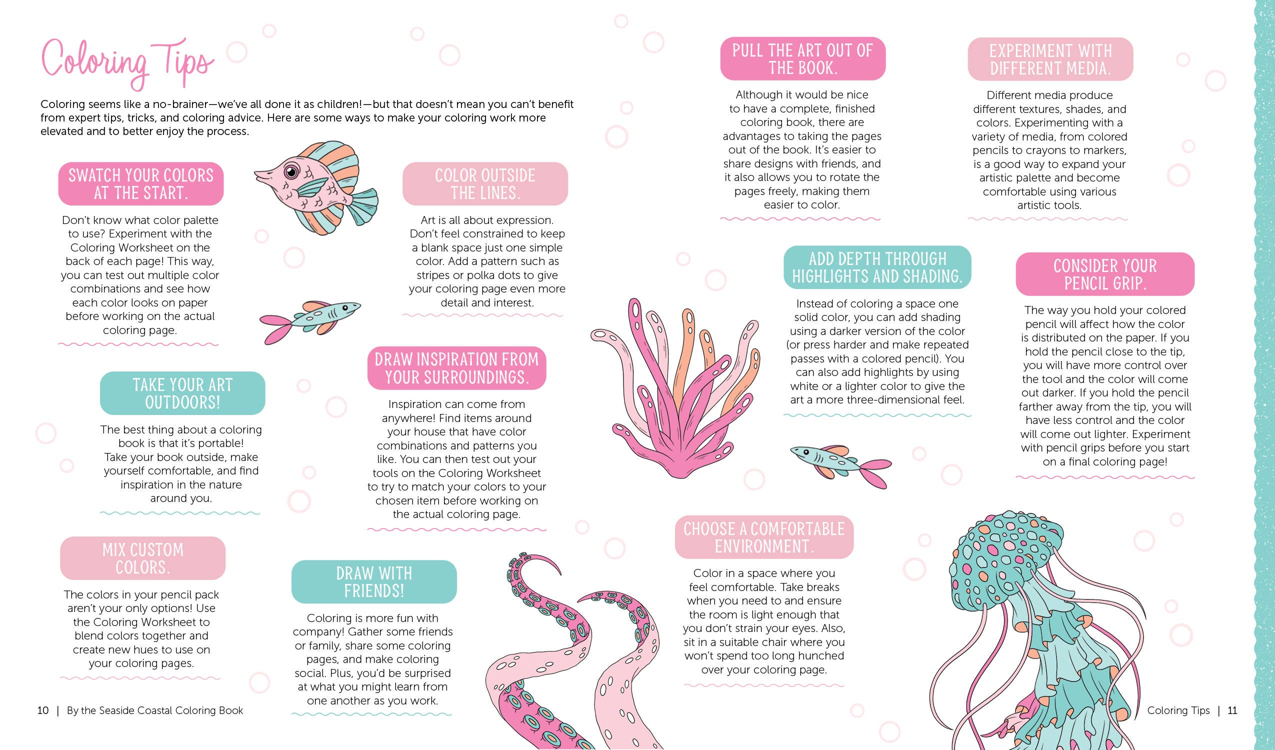 Schiffer Publishing - Wholesale Coloring & Activity Book - Adult - By the Seaside Coastal Coloring Book1