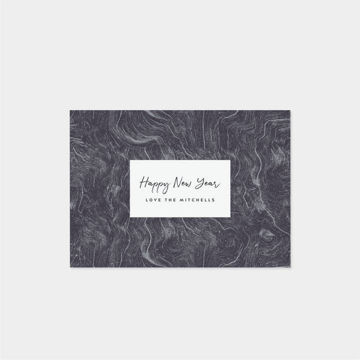 Carte de texture en bois pour message du Nouvel An IX pour la vente par The Design Craft