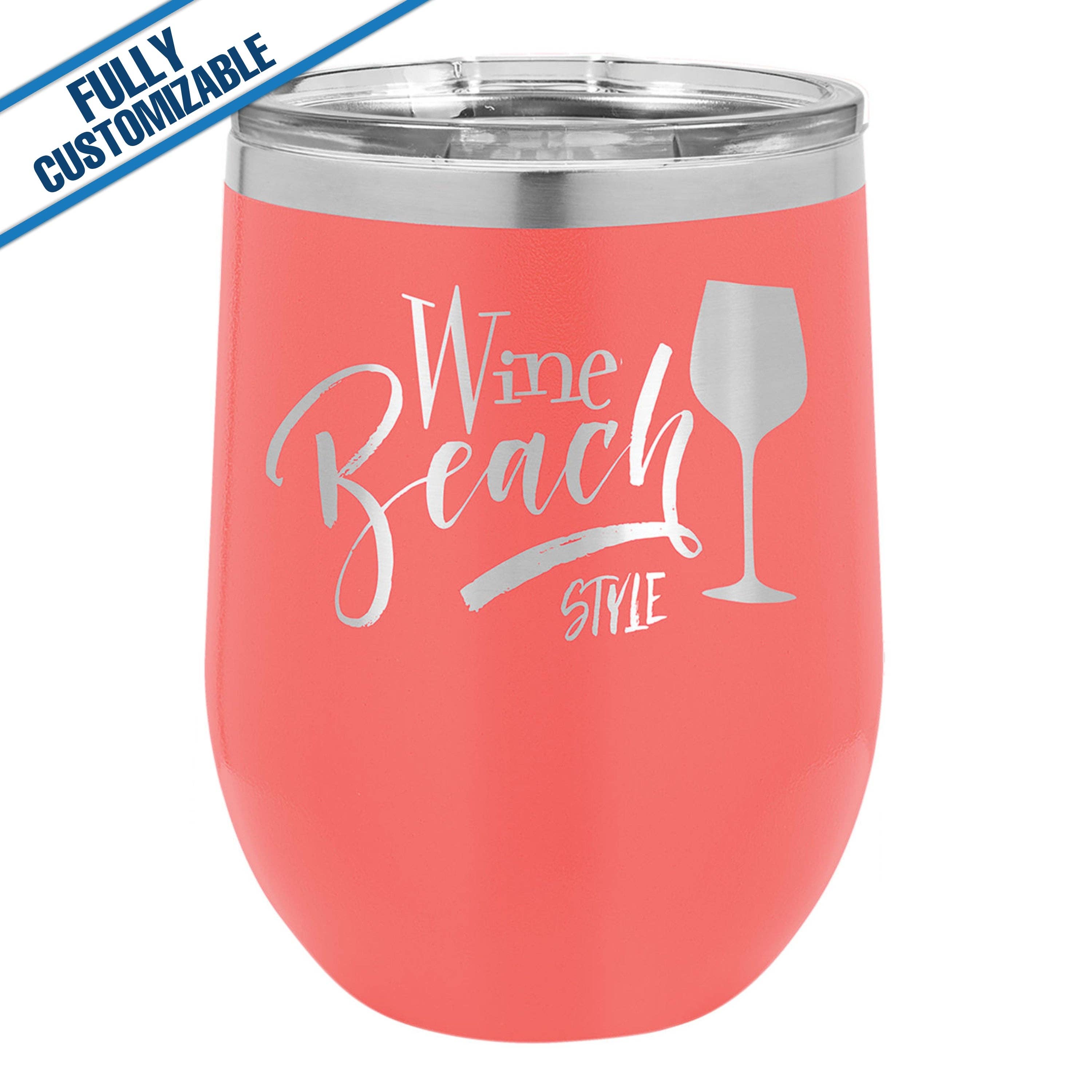 GiftWorksPlus - Vente Gourde/bouteille isotherme - 12 oz. Gobelet à vin gravé sans pied entièrement personnalisable16