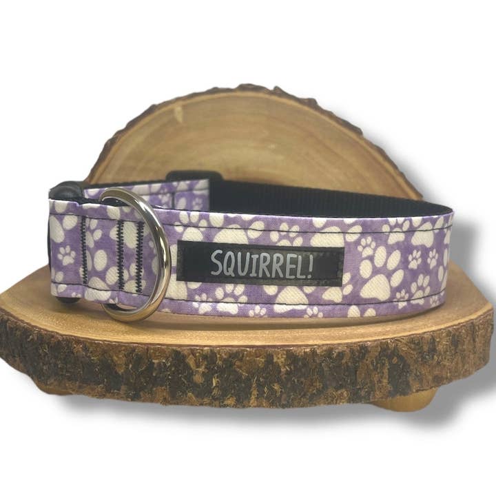 Lavender w/Paws Collar for wholesale by Squirrel!
