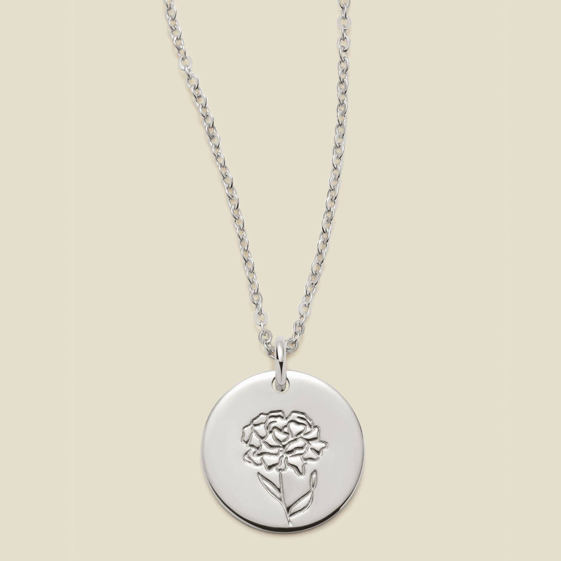 Made By Mary - Wholesale Pendant/Charm Necklace - Birth Flower Necklace - 1/2"5