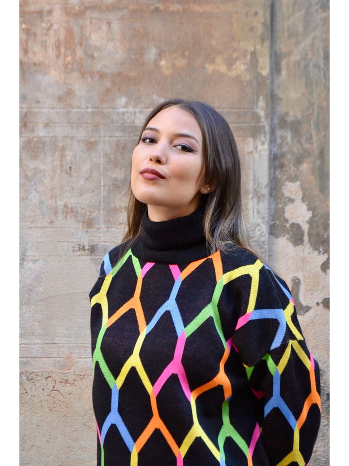 Flipa Barcelona - Vendita all'ingrosso Maglione tricot - Donna - Maglione in rete colorato