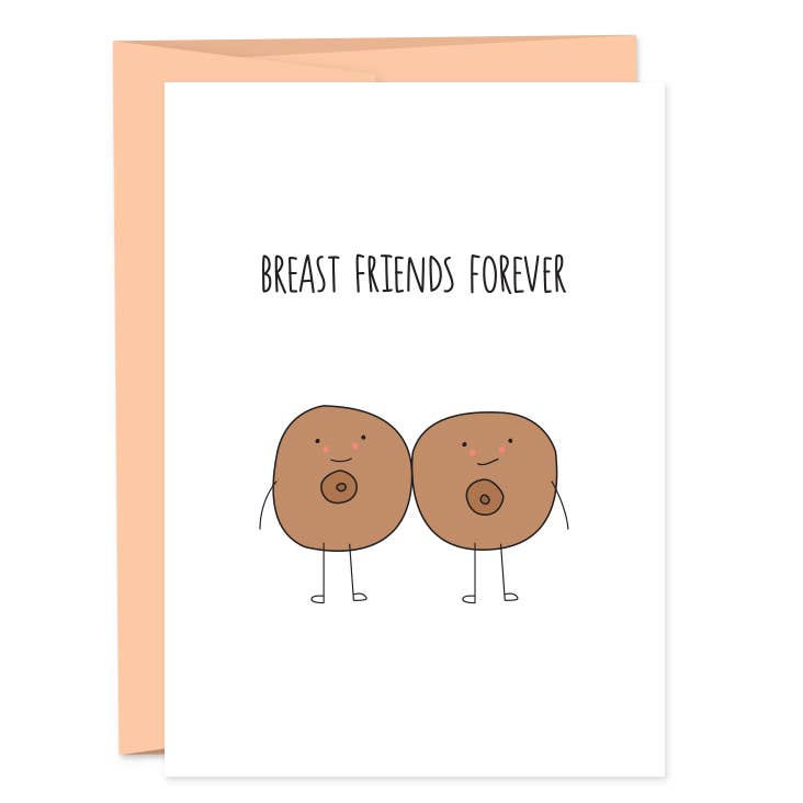 Humdrum Paper - Wholesale Friendship Card - Breast Friends Greeting Card1
