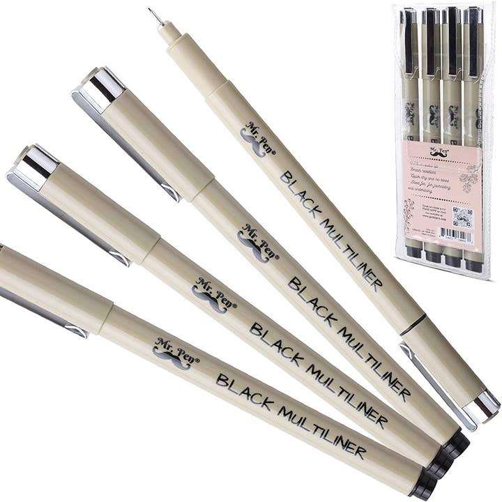 Penna a punta fine Mr. Pen Black - Punta fine 0,25 mm per la vendita all'ingrosso da parte di Mr. Pen