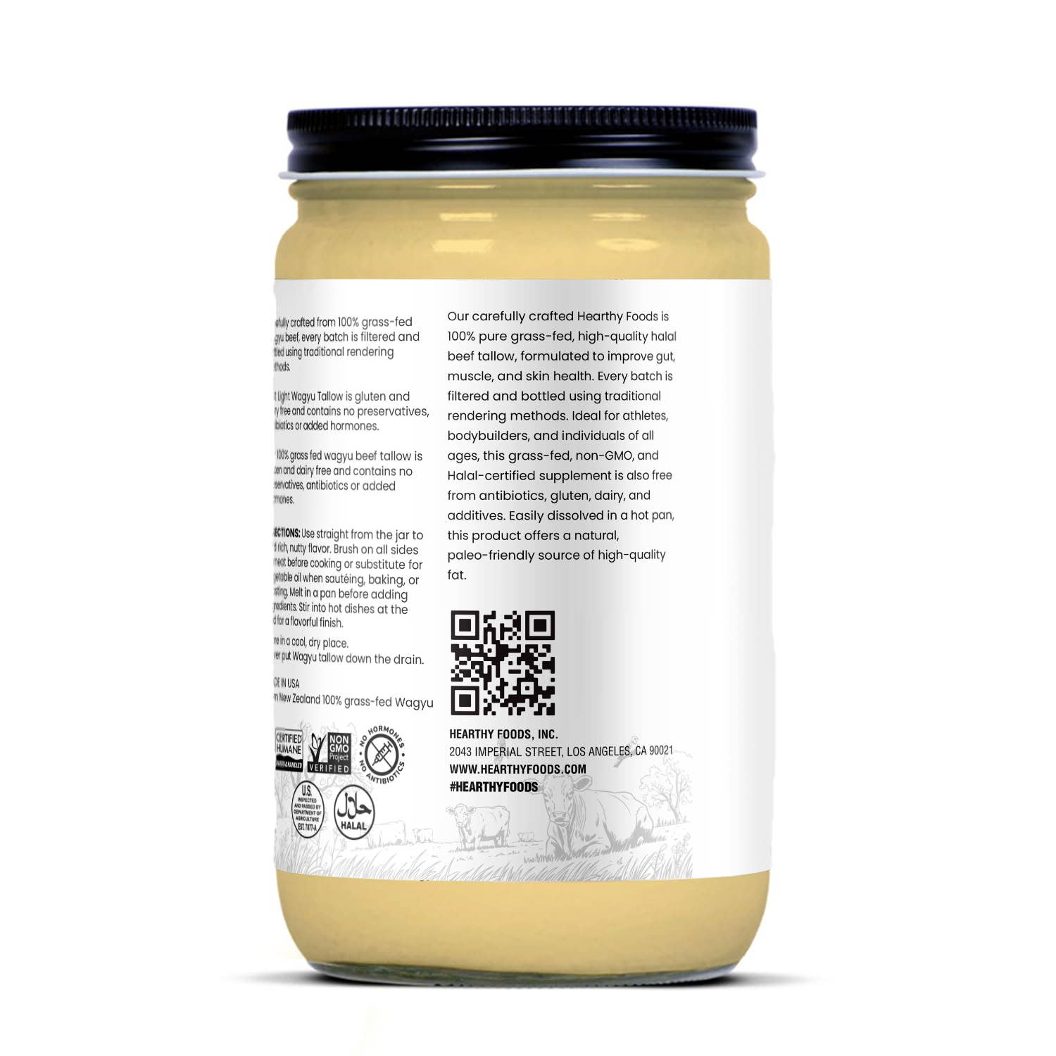 Hearthy Foods - Wholesale Cooking Oil - Grass Fed Wagyu Beef Tallow - Halal2
