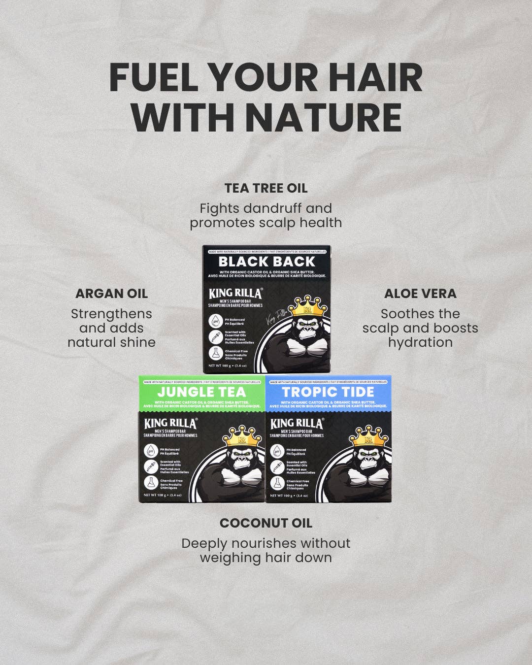 King Rilla - Wholesale Shampoo Puck/Solid Shampoo - Silver Back Shampoo bar - Essential Oils, pH-balanced4