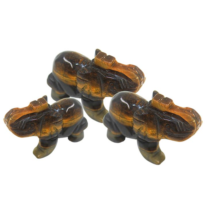 Crystal Elephant - Tiger's Eye Large for wholesale by Earths Elements Wholesale