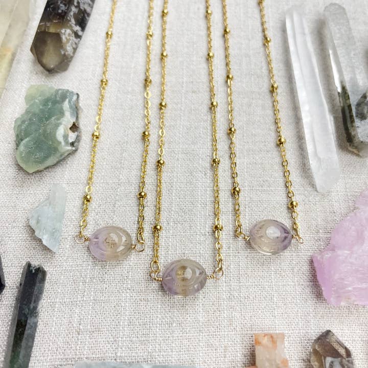 Ewelina Pas Jewelry - Wholesale Pendant/Charm Necklace - Ametrine Faceted Eye Delicate Necklace2