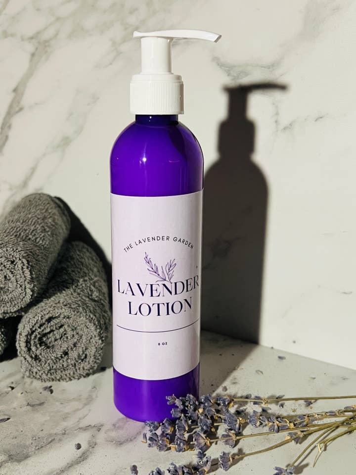 8oz Lavender Body Lotion for wholesale by the lavender garden