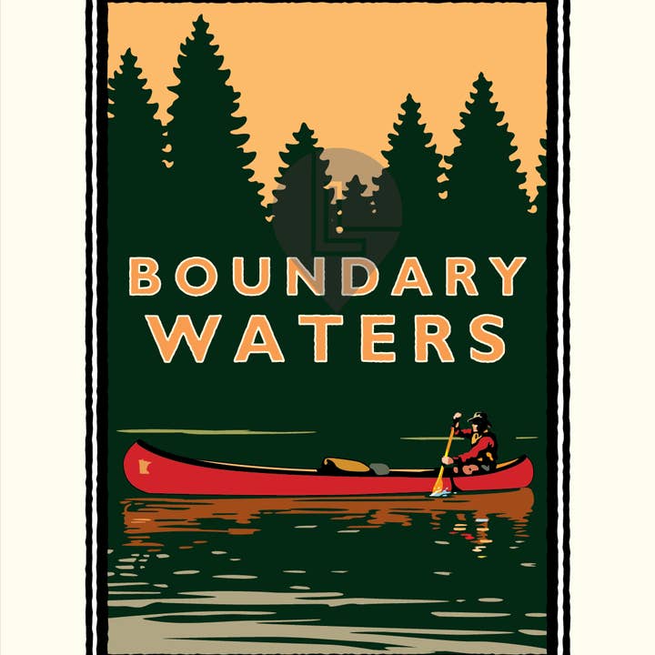 Landmark MN | Boundary Waters Canoe Art Print for wholesale by Legendary Landmark Art Prints