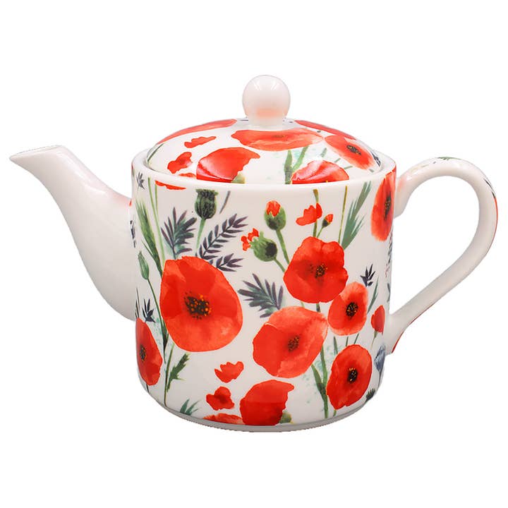 Poppy Fields Teapot for wholesale by Joe Davies