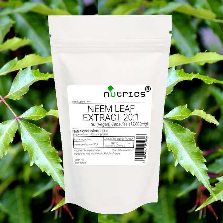 Neem Leaf Extract 12,000mg V Capsules for wholesale by NUTRICS SUPERFOOD